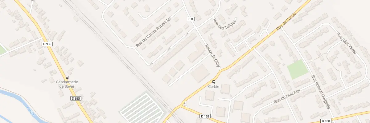 Plan du 2 Rte de Glisy à Boves