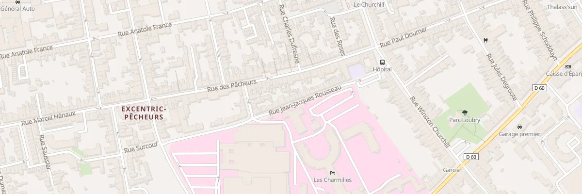 Plan du 59 Rue Jean-Jacques Rousseau à Dunkerque