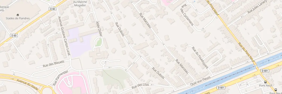 Plan du 61 Rue Napoléon Dubois à Dunkerque