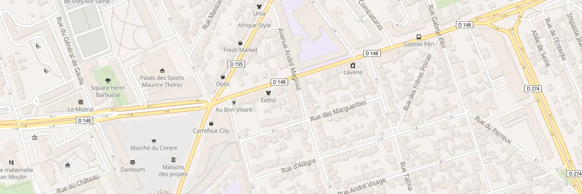 Plan du 91B Av Jean Jaurès à Vitry-sur-Seine