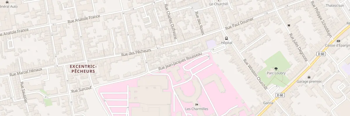 Plan du 63 Rue Jean-Jacques Rousseau à Dunkerque