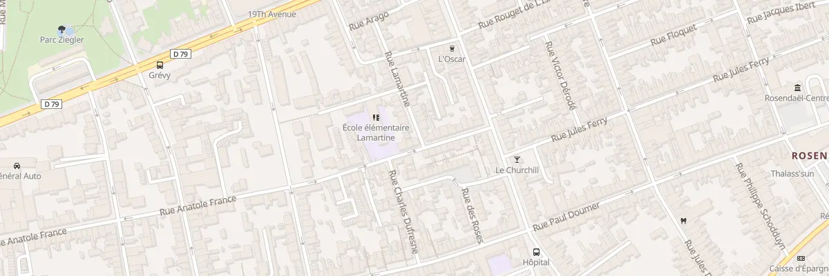 Plan du 1 Rue Lamartine à Dunkerque