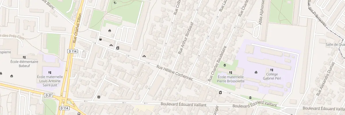 Plan du 3 Rue Arthur Rimbaud à Aubervilliers