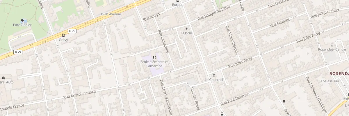 Plan du 6 Rue Lamartine à Dunkerque