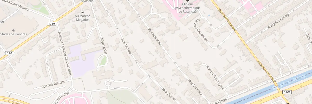 Plan du 52 Rue Marceau à Dunkerque