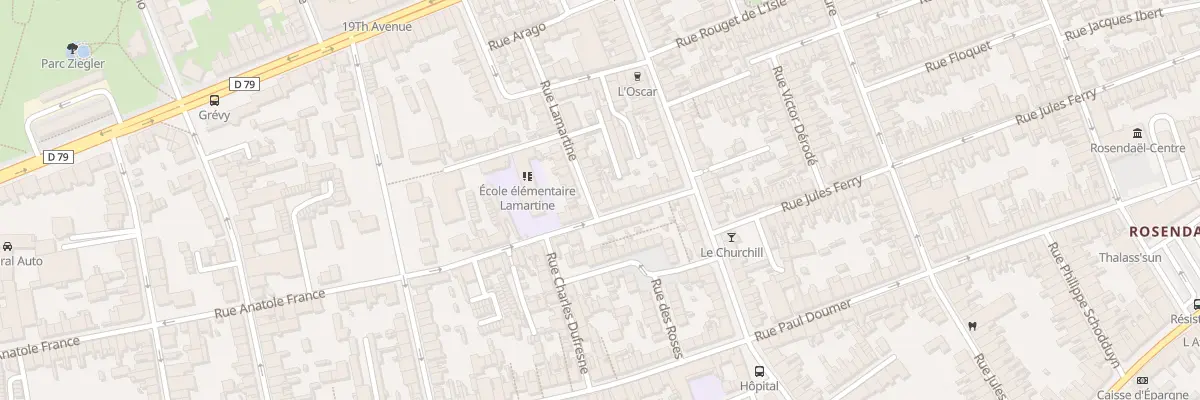 Plan du 2 Rue Lamartine à Dunkerque