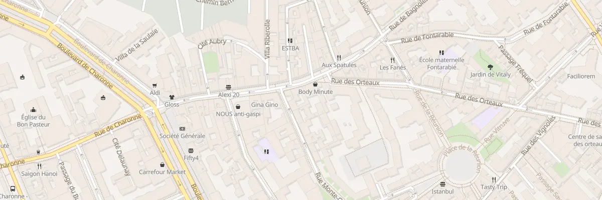 Plan du 32 Rue de Bagnolet à Paris 20e Arrondissement