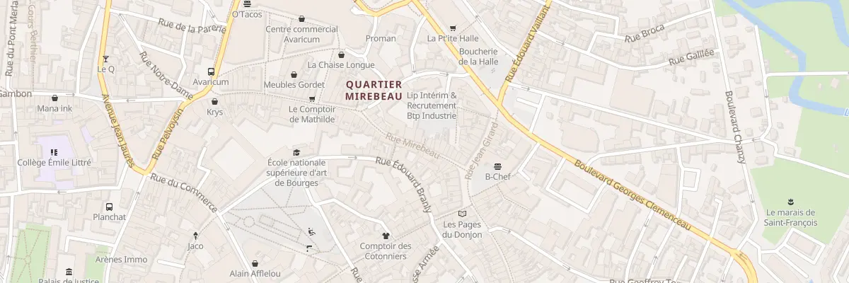 Plan du 79 Rue Mirebeau à Bourges