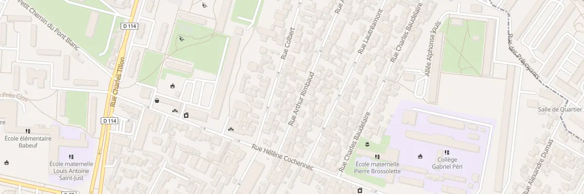 Plan du 15 Rue Arthur Rimbaud à Aubervilliers