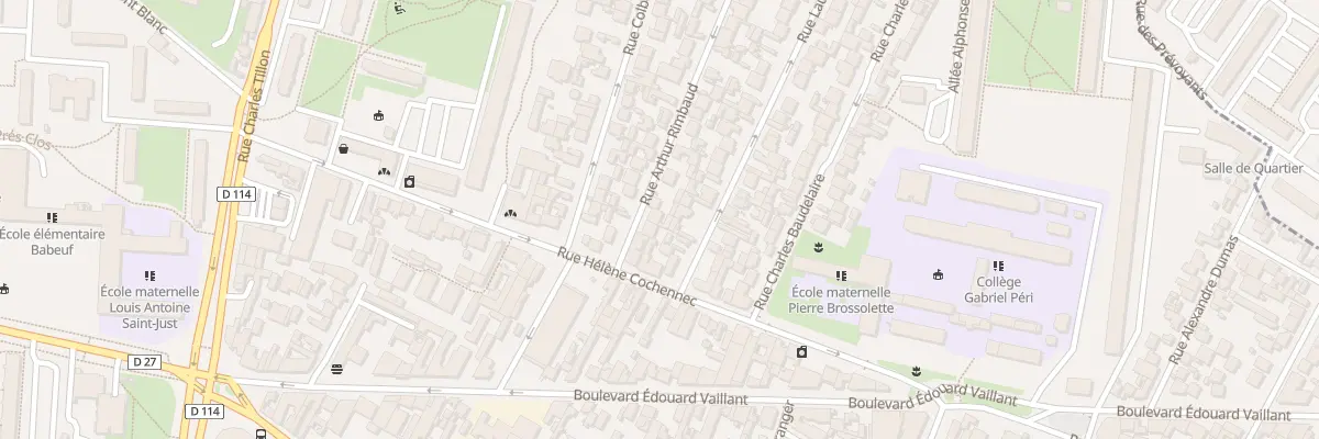 Plan du 6 Rue Arthur Rimbaud à Aubervilliers