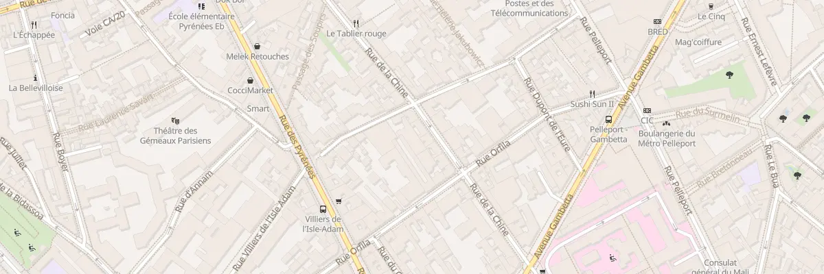 Plan du 78B Rue Villiers Isle Adam à Paris 20e Arrondissement