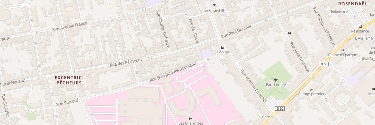 Plan du 77 Rue Jean-Jacques Rousseau à Dunkerque