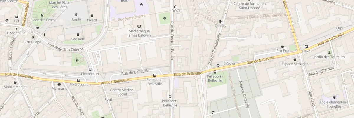 Plan du 4 Rue du Docteur Potain à Paris 19e Arrondissement
