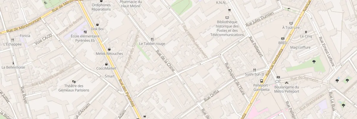 Plan du 87 Rue Villiers Isle Adam à Paris 20e Arrondissement