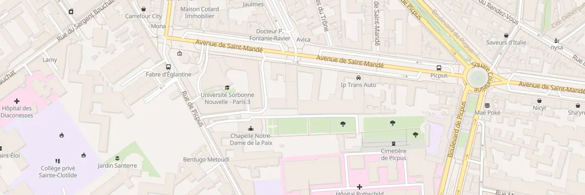 Plan du 14T Av de Saint-Mandé à Paris 12e Arrondissement