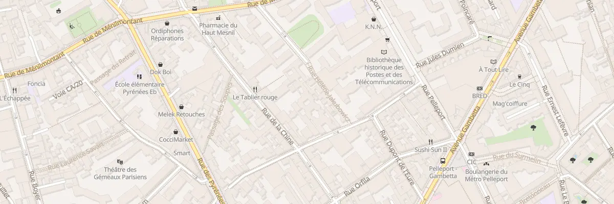 Plan du 91 Rue Villiers Isle Adam à Paris 20e Arrondissement