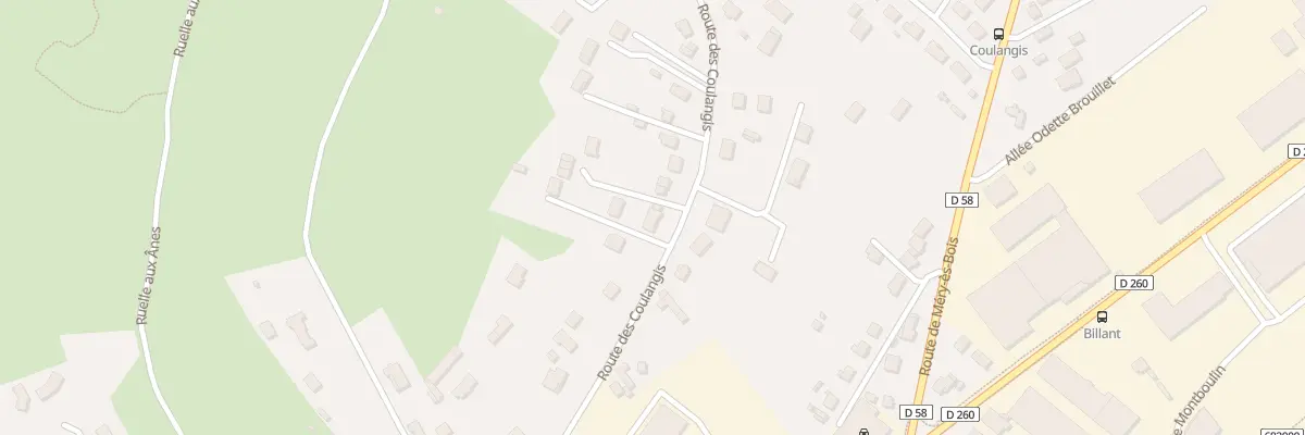 Plan du 84 Rte de Coulangis à Bourges