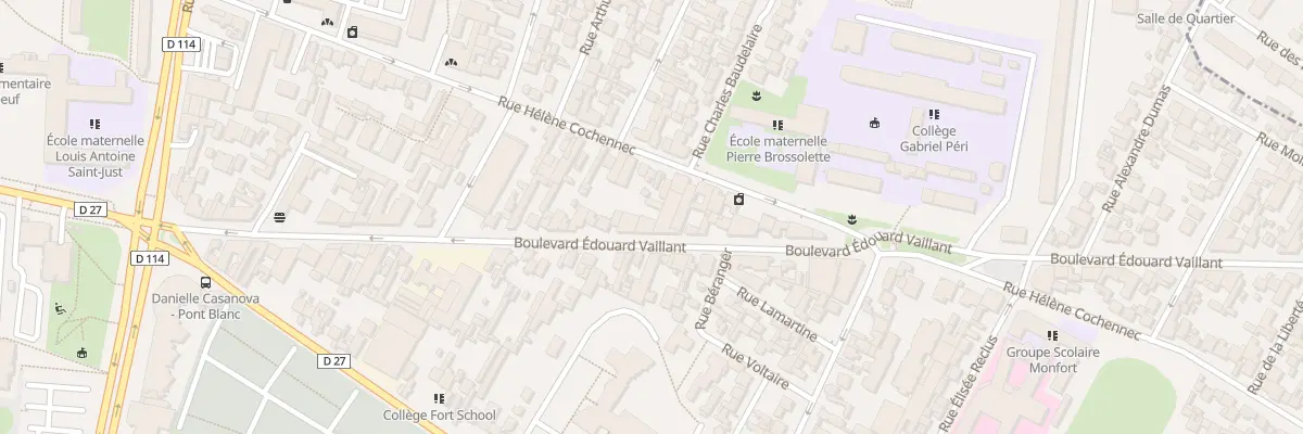 Plan du 69 Bd Edouard Vaillant à Aubervilliers
