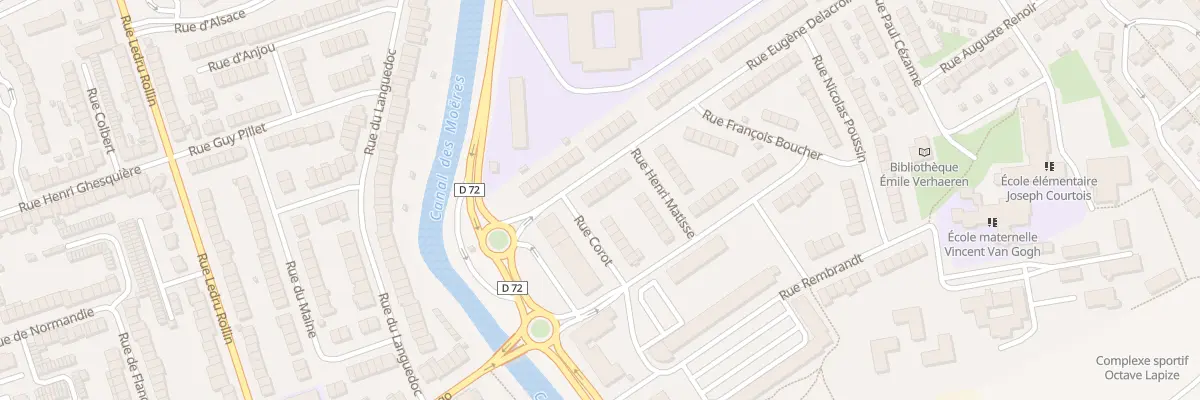 Plan du 12 Rue Eugène Delacroix à Coudekerque-Branche