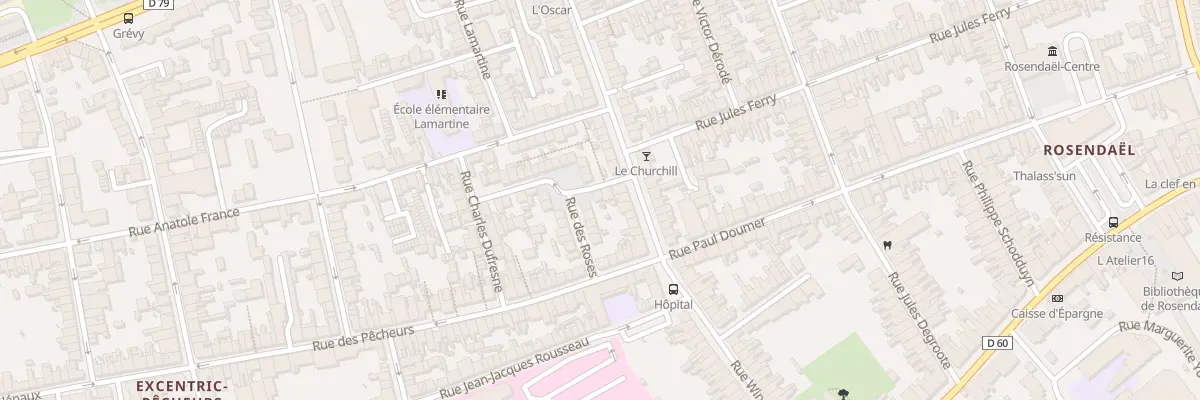 Plan du 4 Rue Gandhi à Dunkerque