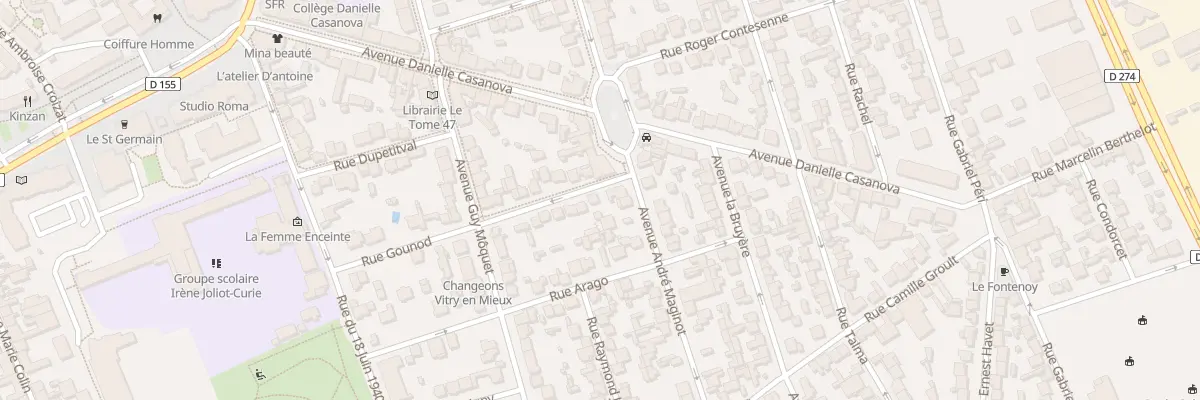 Plan du 1 Rue Gounod à Vitry-sur-Seine
