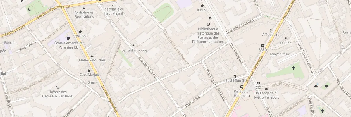Plan du 95 Rue Villiers Isle Adam à Paris 20e Arrondissement