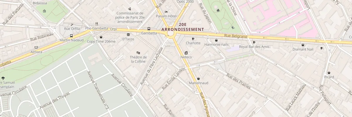 Plan du 239 Rue des Pyrénées à Paris 20e Arrondissement