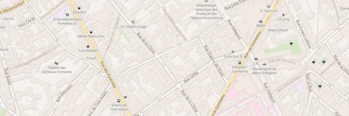 Plan du 86 Rue Villiers Isle Adam à Paris 20e Arrondissement