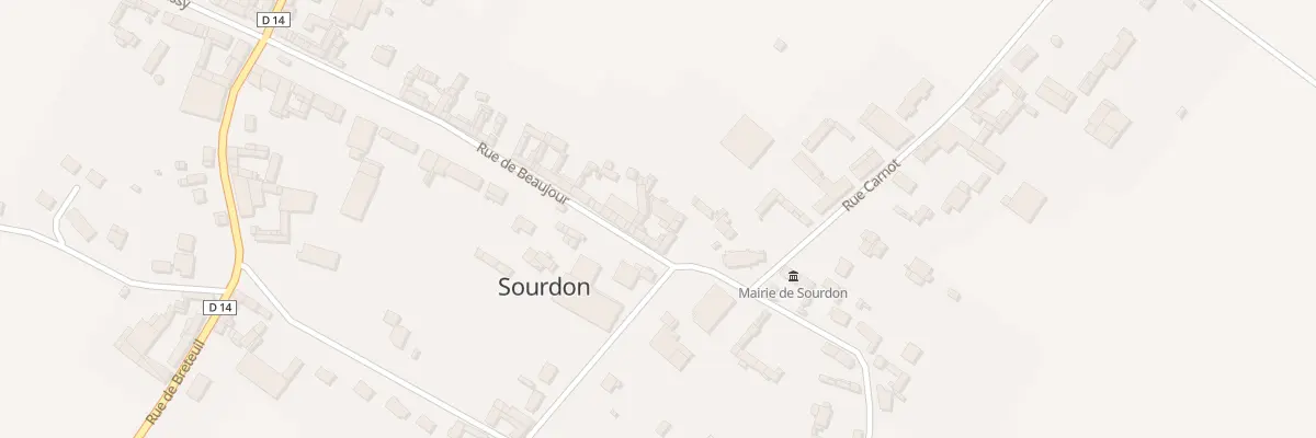 Plan du 2 Rue de Beaujour à Sourdon