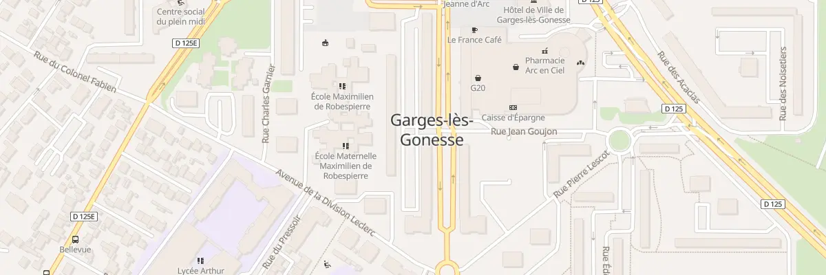 Plan du 1 Rue Andre le Notre à Garges-lès-Gonesse