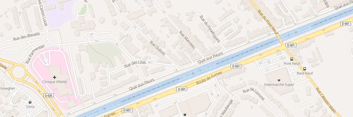 Plan du 107 Rue Napoléon Dubois à Dunkerque