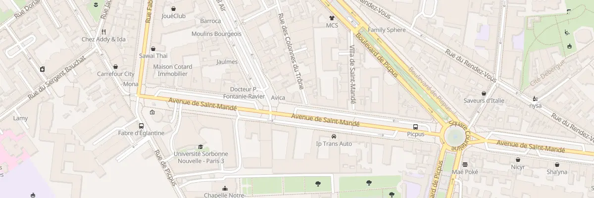 Plan du 19 Av de Saint-Mandé à Paris 12e Arrondissement