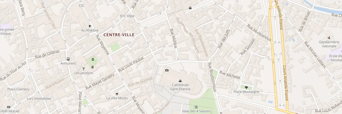 Plan du 8 Rue Molière à Bourges