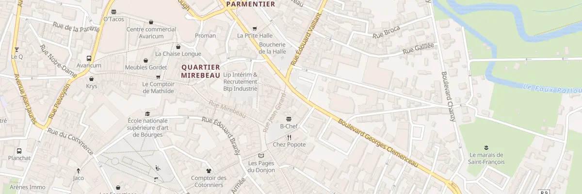 Plan du 2 Bd G Clemenceau à Bourges