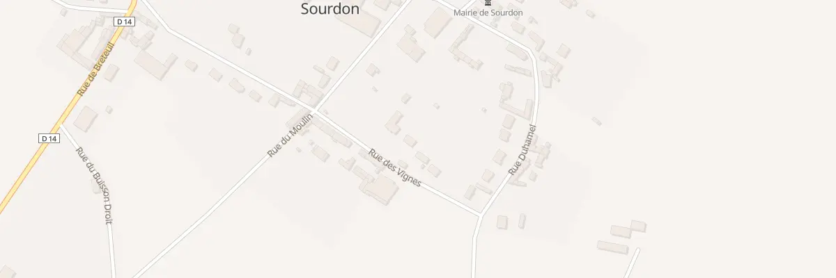 Plan du 9 Rue des Vignes à Sourdon
