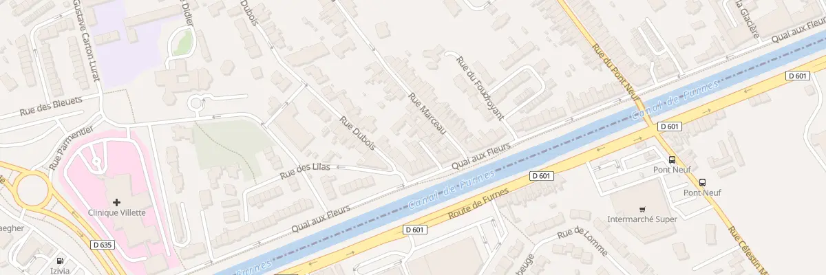 Plan du 105A Rue Napoléon Dubois à Dunkerque