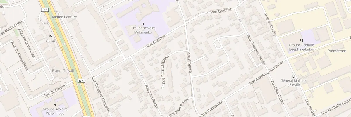 Plan du 3 Rue Paul Langevin à Vitry-sur-Seine