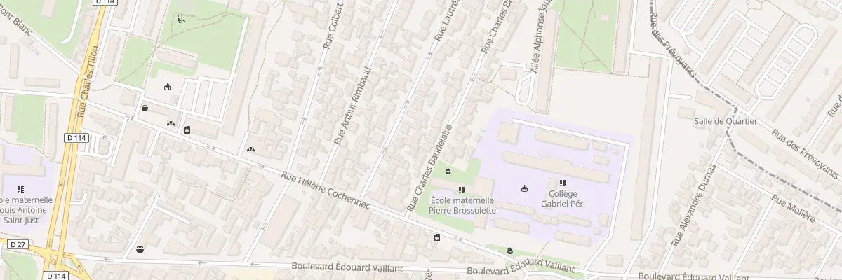 Plan du 15 Rue Charles Baudelaire à Aubervilliers