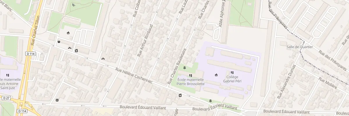 Plan du 13 Rue Charles Baudelaire à Aubervilliers