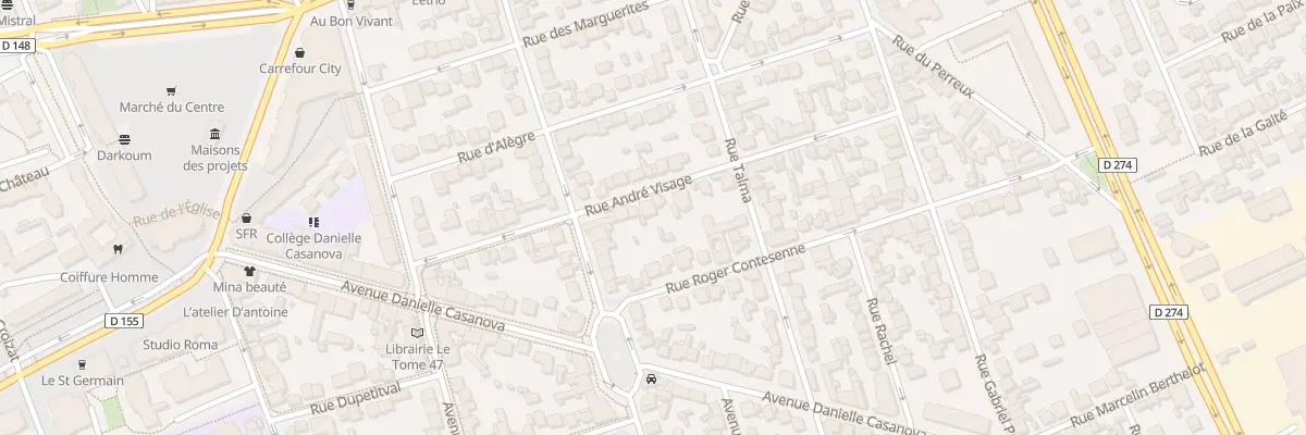 Plan du 25 Rue André Visage à Vitry-sur-Seine