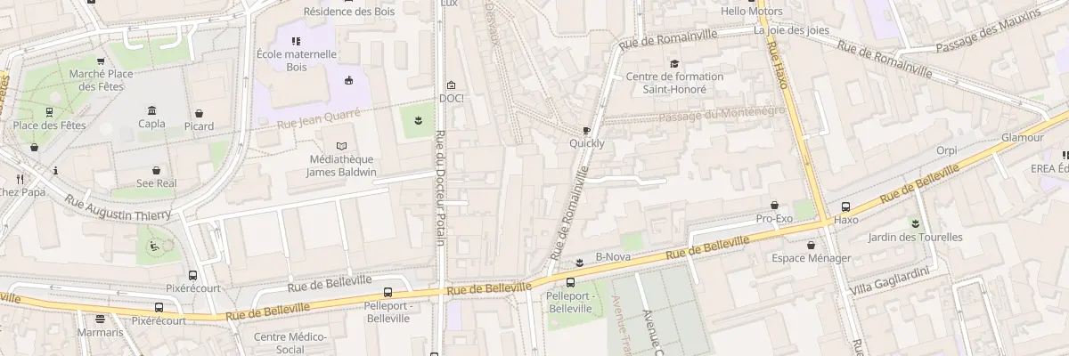 Plan du 9 Rue de Romainville à Paris 19e Arrondissement