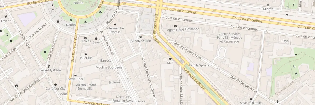 Plan du 73 Bd de Picpus à Paris 12e Arrondissement