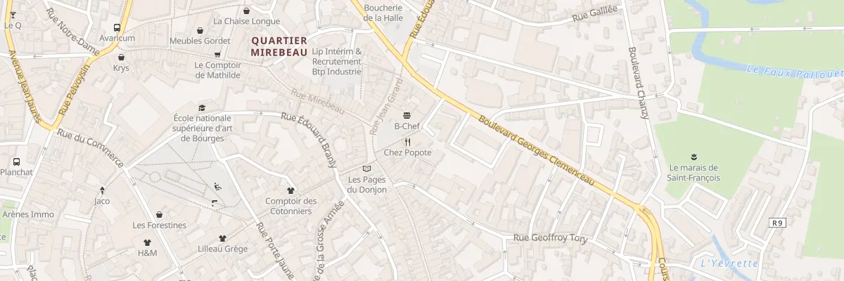Plan du 8 Rue Poissonnerie à Bourges