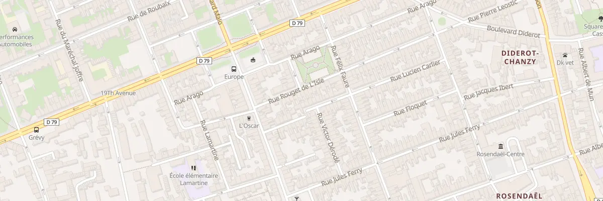 Plan du 2 Rue Lucien Carlier à Dunkerque