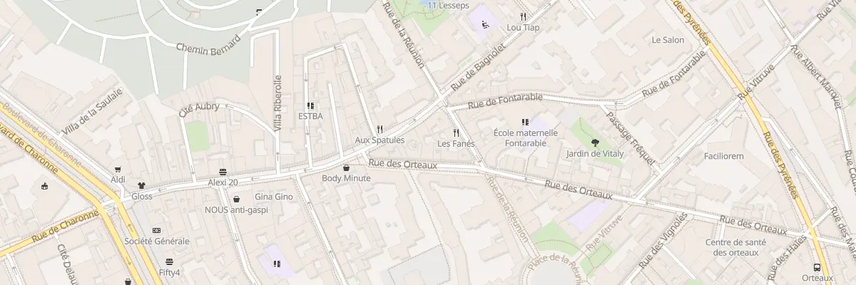 Plan du 54 Rue de Bagnolet à Paris 20e Arrondissement
