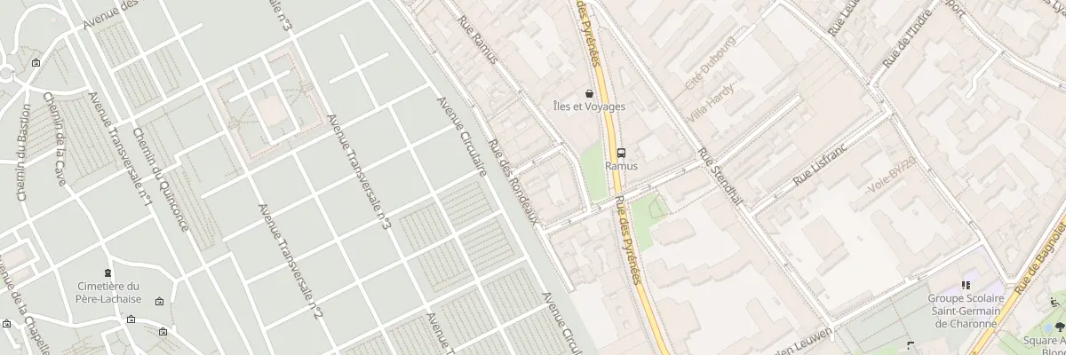 Plan du 2 Rue Eugénie Legrand à Paris 20e Arrondissement