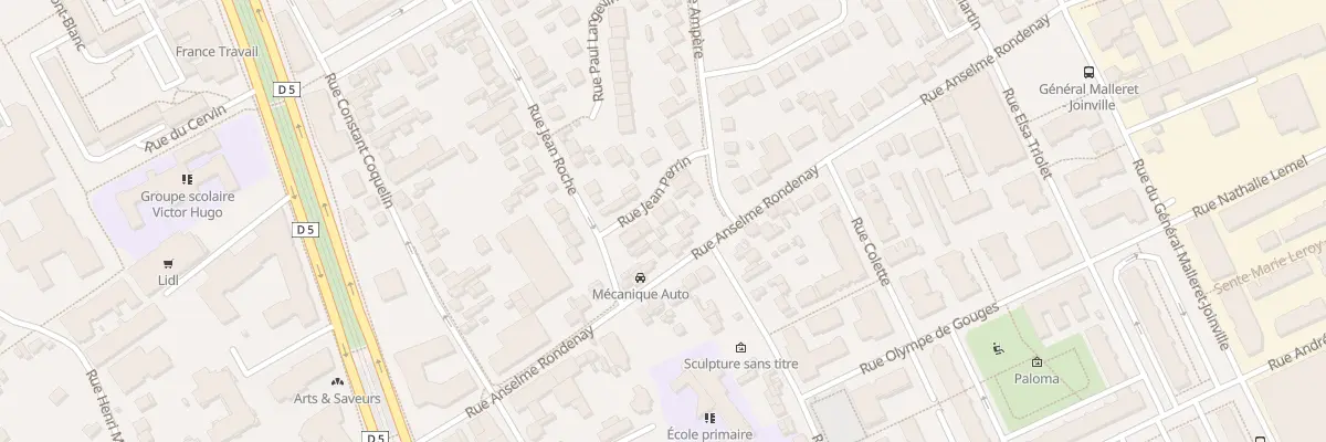 Plan du 5 Rue Jean Perrin à Vitry-sur-Seine