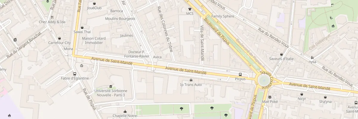 Plan du 23 Av de Saint-Mandé à Paris 12e Arrondissement
