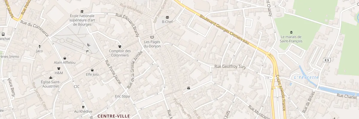 Plan du 21 Rue Bourbonnoux à Bourges