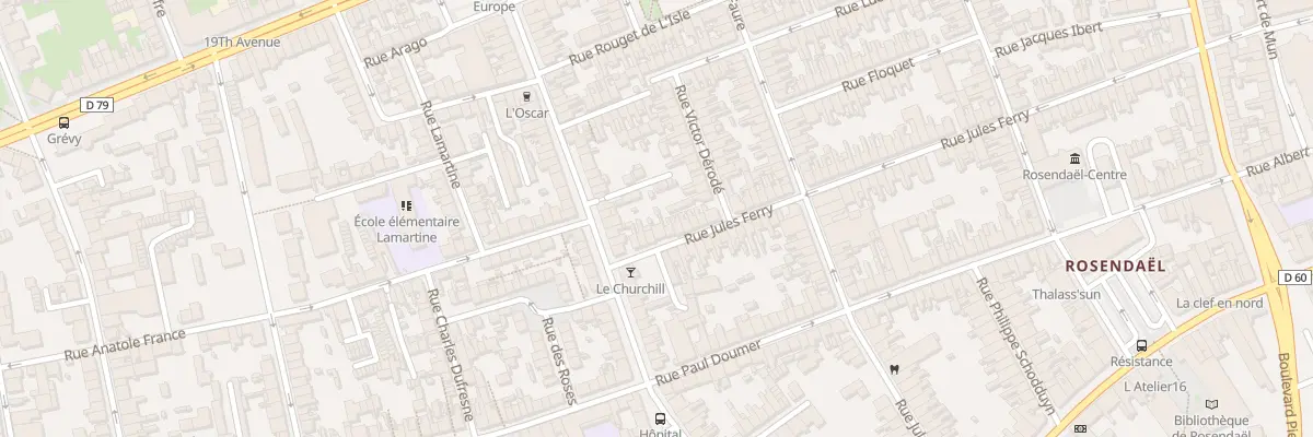Plan du 9 Rue Jules Ferry à Dunkerque